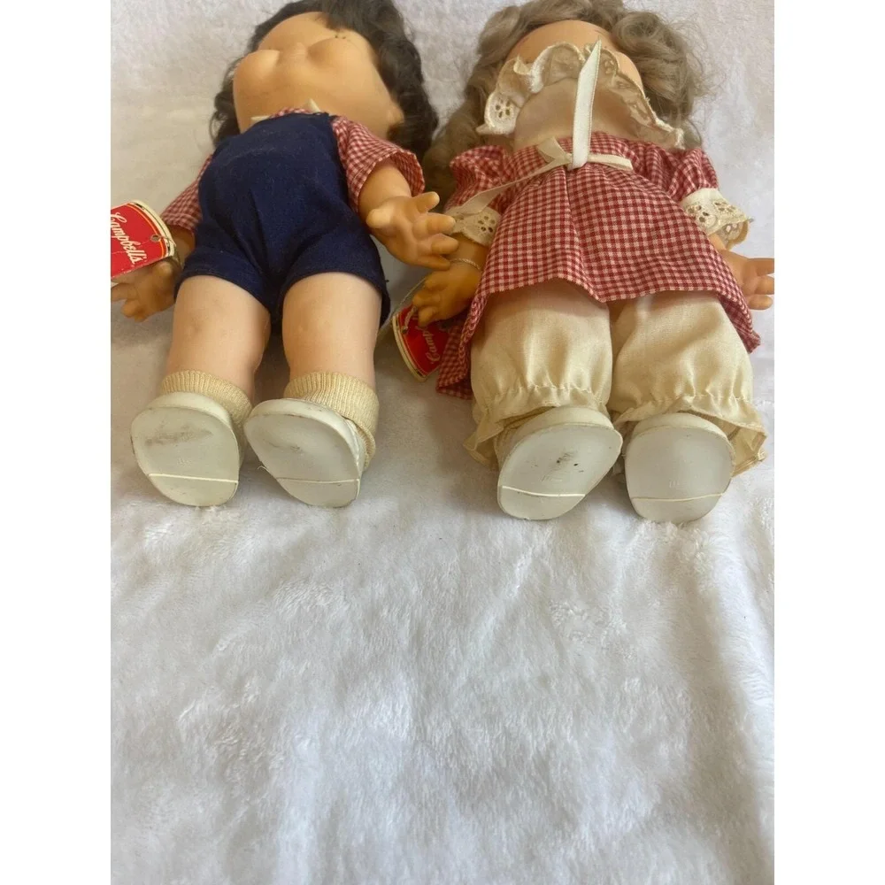 Vintage Campbell's‎ Soup Kids Dolls Boy & Girl Set Special Edition Vinyl 1988